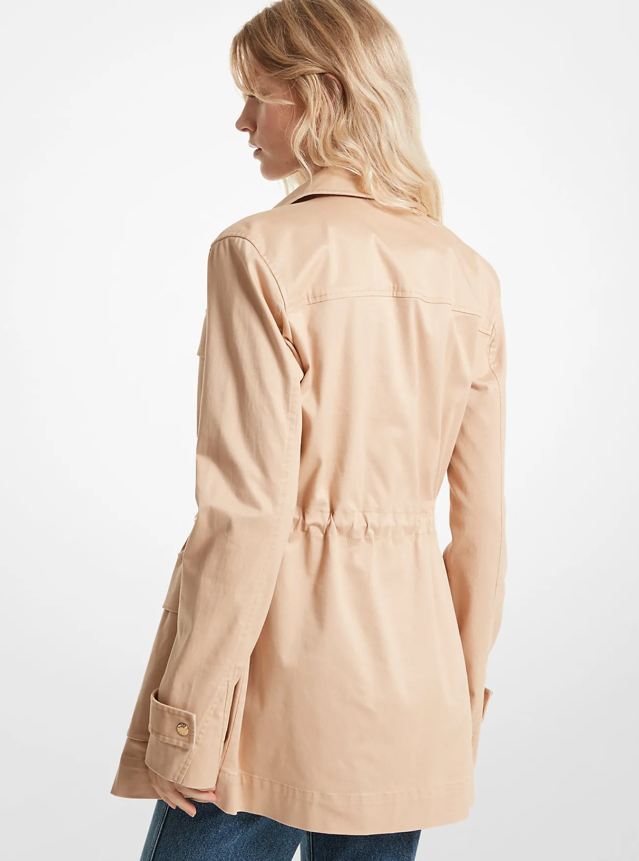 Michael Kors Anorak van twill van biologisch katoen met stretch BLEEKGEEL Online