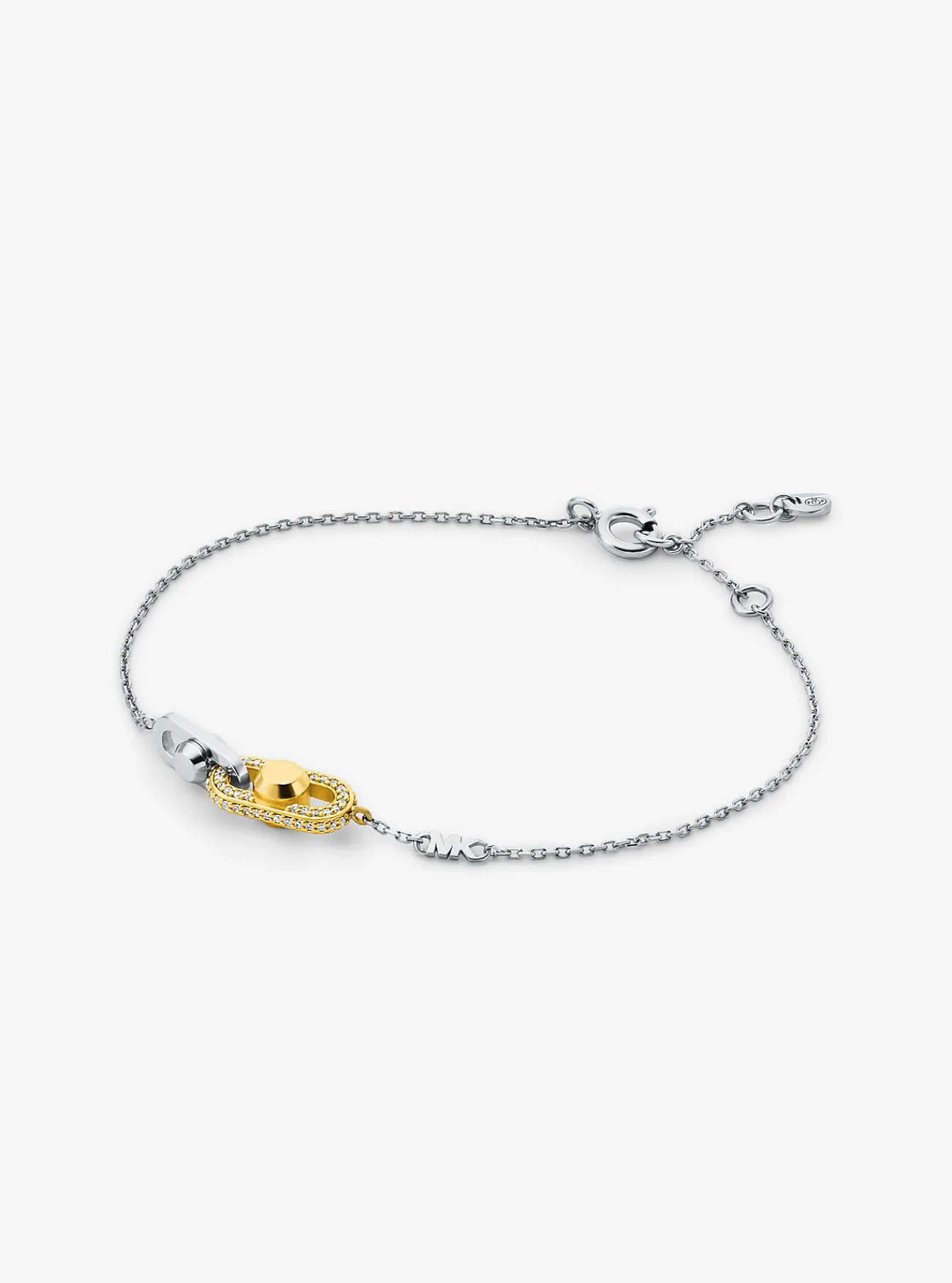 Michael Kors Armband Astor van sterlingzilver met plating met edelmetaal en siersteentjes TWEEKLEURIG Clearance