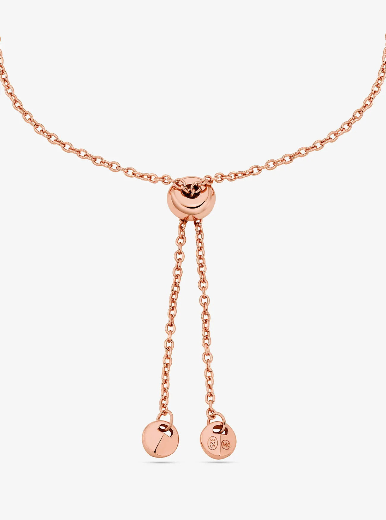 Michael Kors Armband Fulton van sterlingzilver met schuifsluiting en plating met edelmetaal ROS&Eacute;GOUD Sale