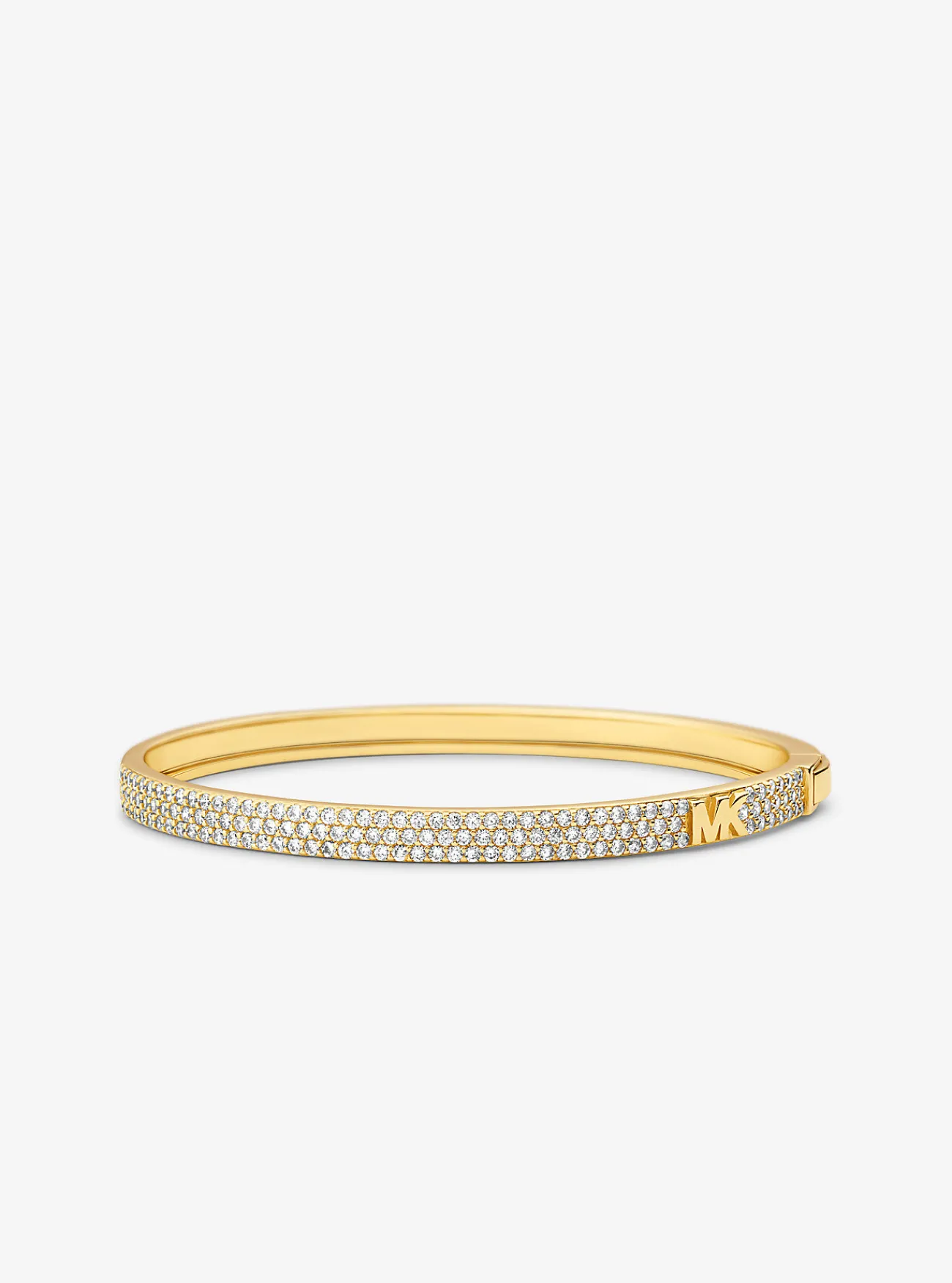 Michael Kors Armband van sterling zilver met steentjes, logo en platering met edelmetaal Discount