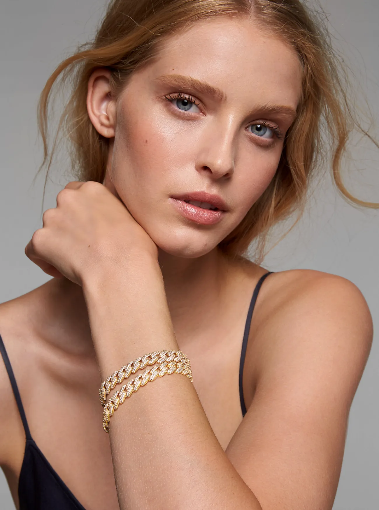 Michael Kors Armband van sterling zilver met platering met edelmetaal en steentjes GOUD Sale