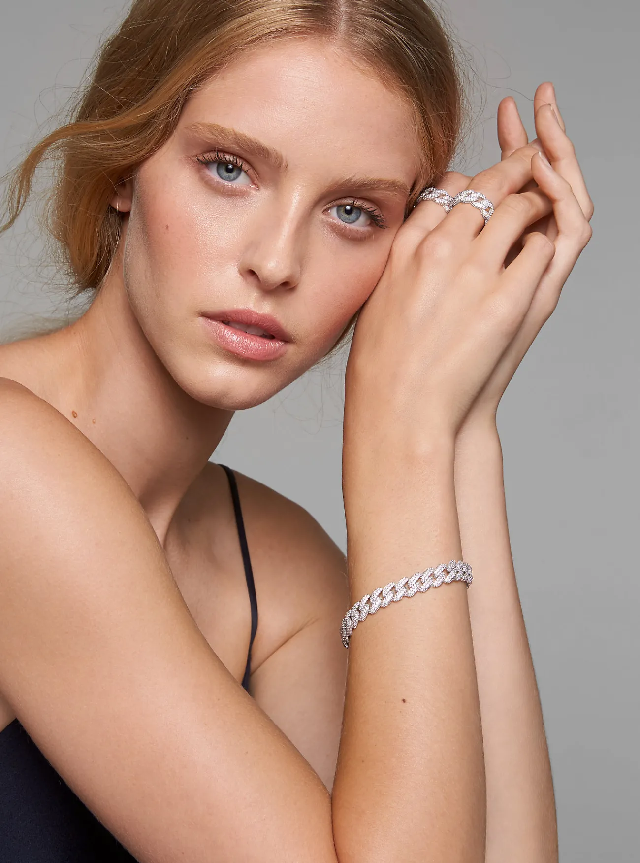 Michael Kors Armband van sterling met platering met edelmetaal en steentjes ZILVER Best