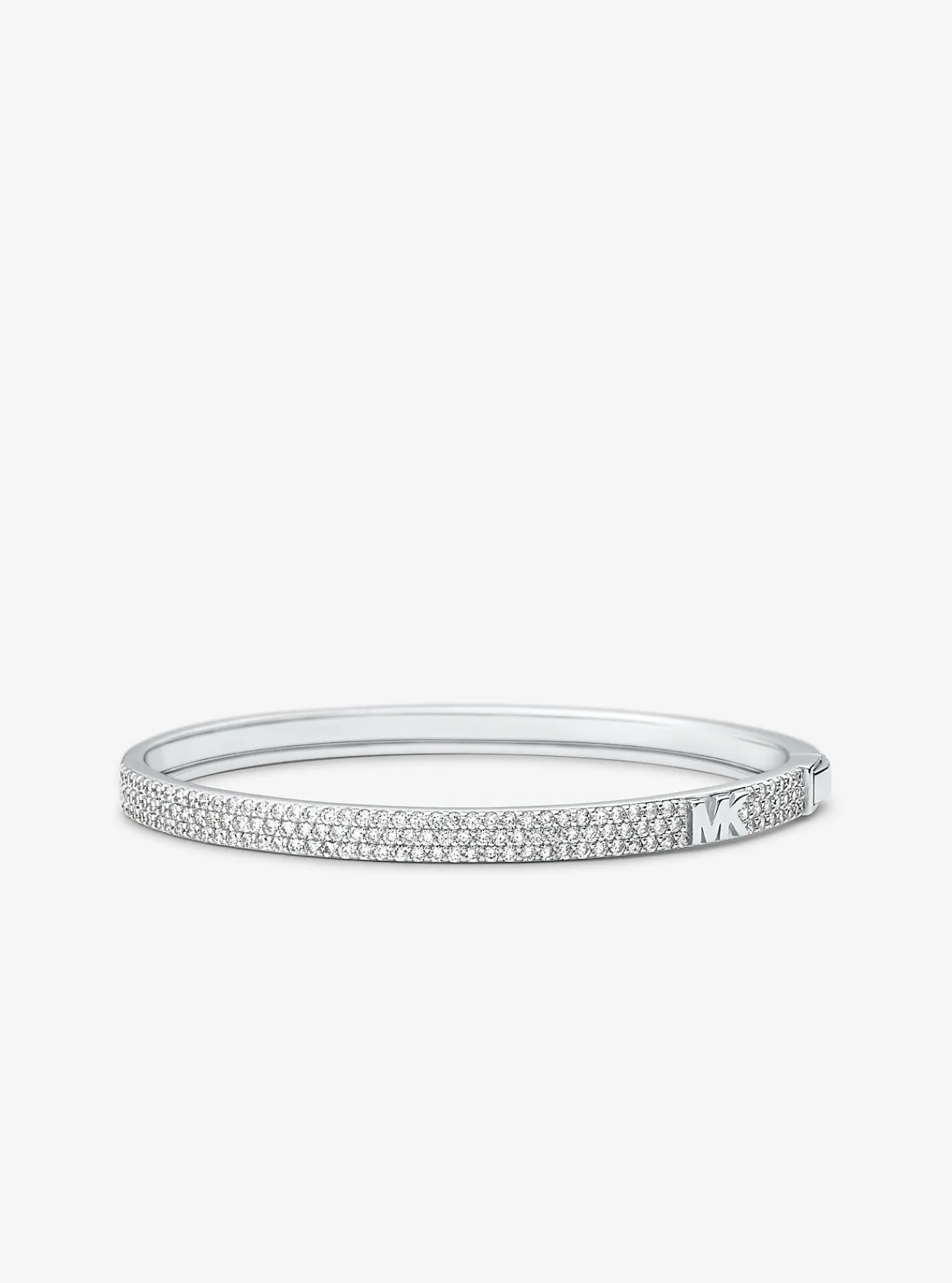 Michael Kors Armband van sterling met steentjes, logo en platering met edelmetaal ZILVER Outlet