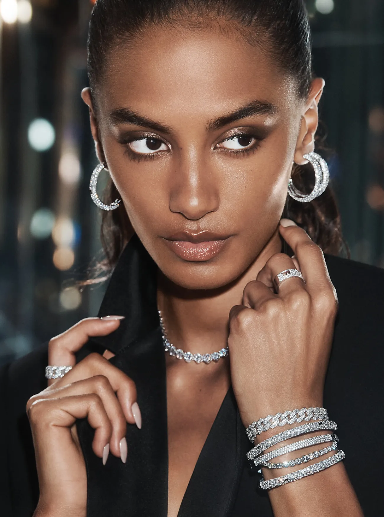 Michael Kors Armband van sterling met steentjes, logo en platering met edelmetaal ZILVER Outlet
