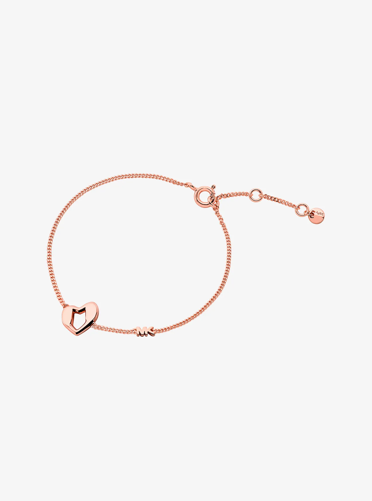 Michael Kors Armband van sterlingzilver met plating met edelmetaal en hartje ROS&Eacute;GOUD Hot