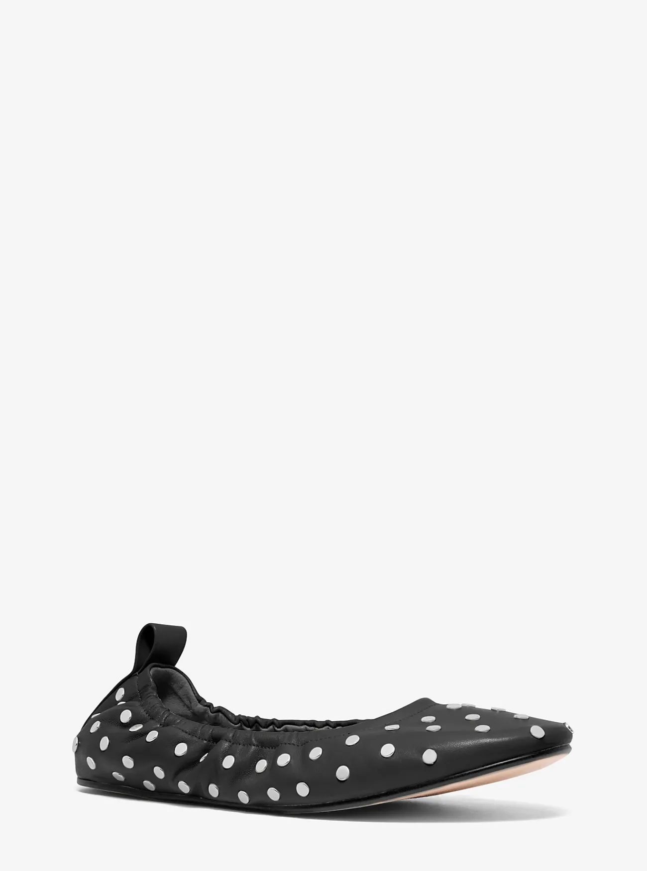 Michael Kors Ballerina Amy van leer met studs ZWART New