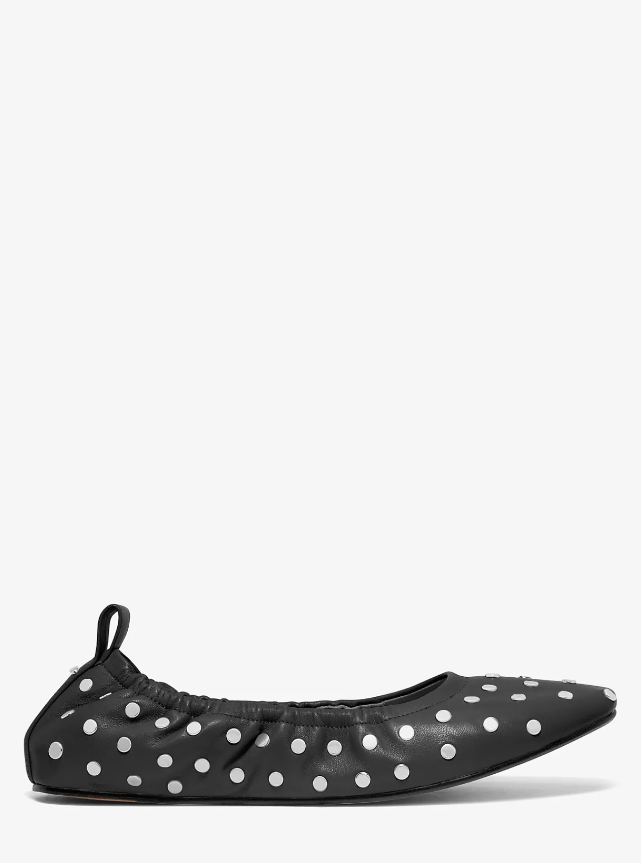 Michael Kors Ballerina Amy van leer met studs ZWART New