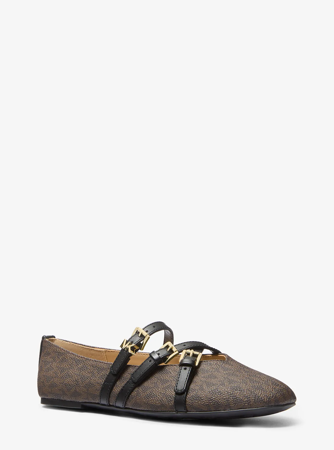 Michael Kors Ballerina Indy van flexibel canvas met kenmerkend logo New