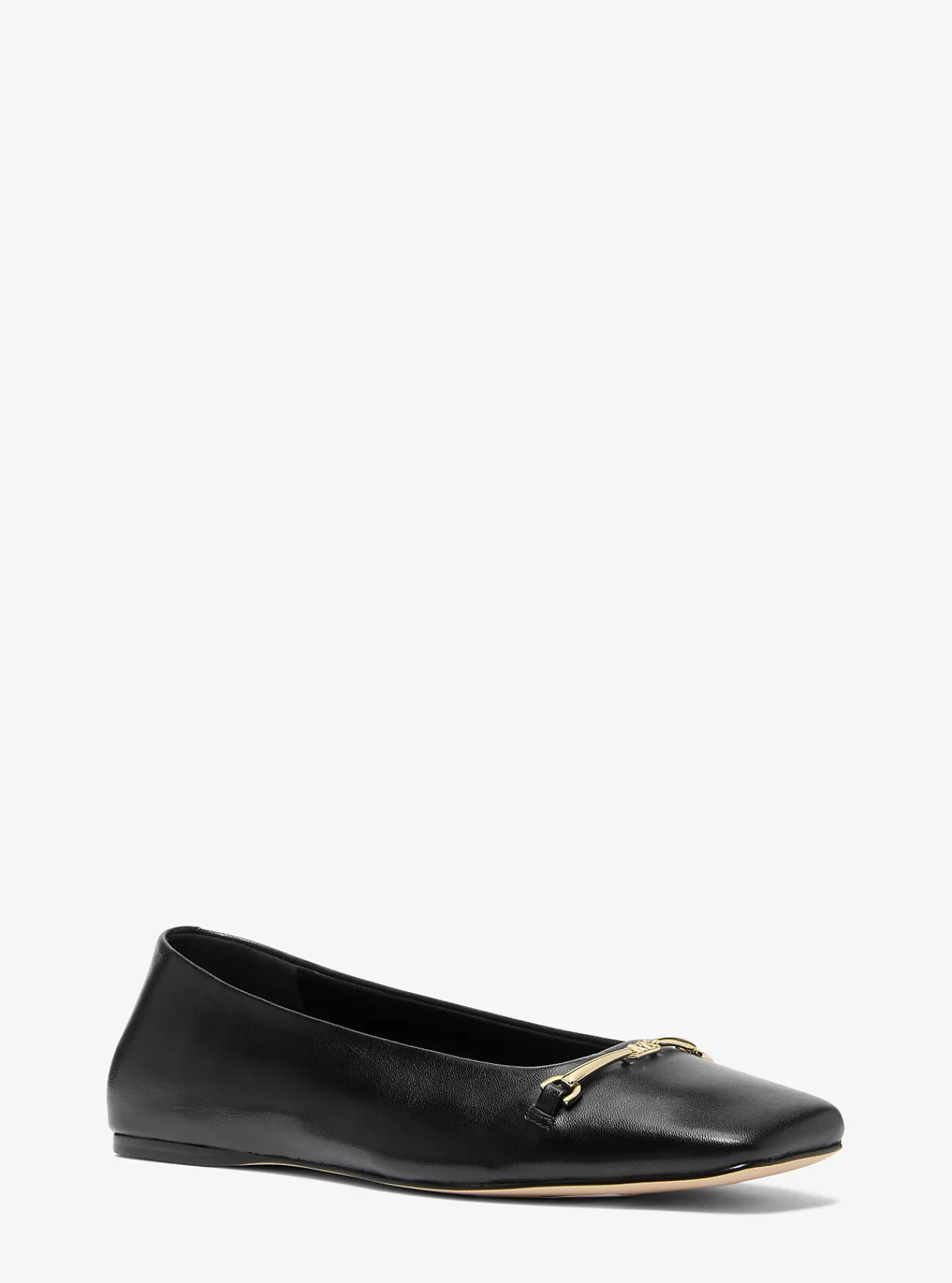 Michael Kors Ballerina Lena van leer ZWART Sale