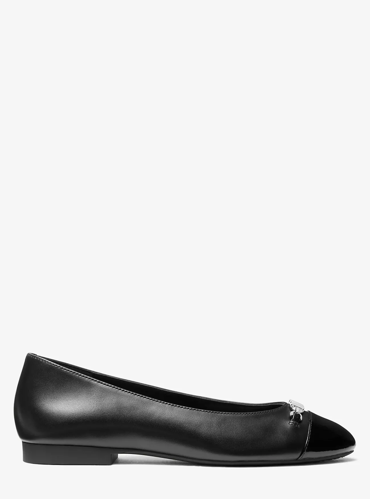 Michael Kors Ballerina Rebecca Flex van leer ZWART Discount