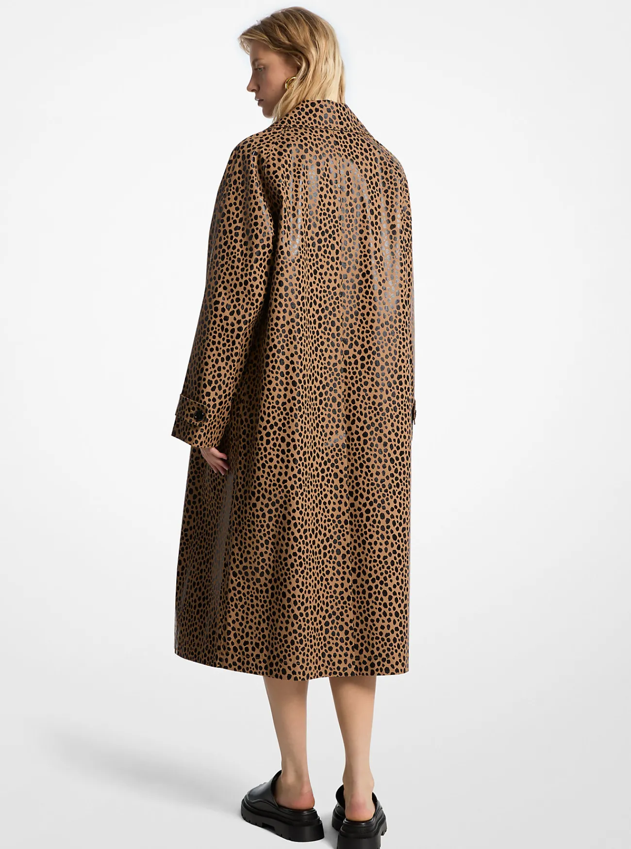 Michael Kors Balmacaan met jachtluipaardprint CAF&Eacute; New