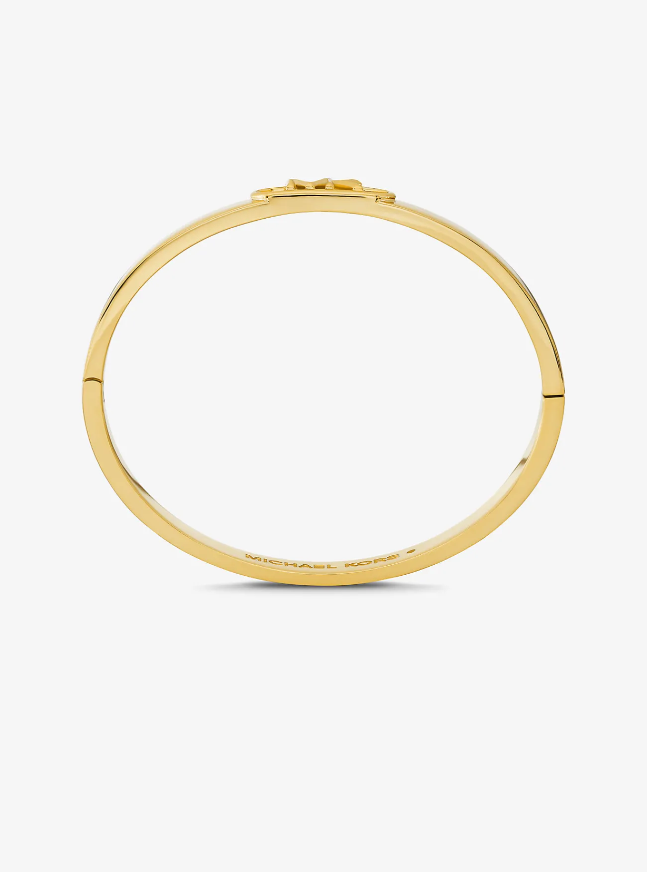 Michael Kors Bangle van messing met een platering met edelmetaal en Empire-logo GOUD Online
