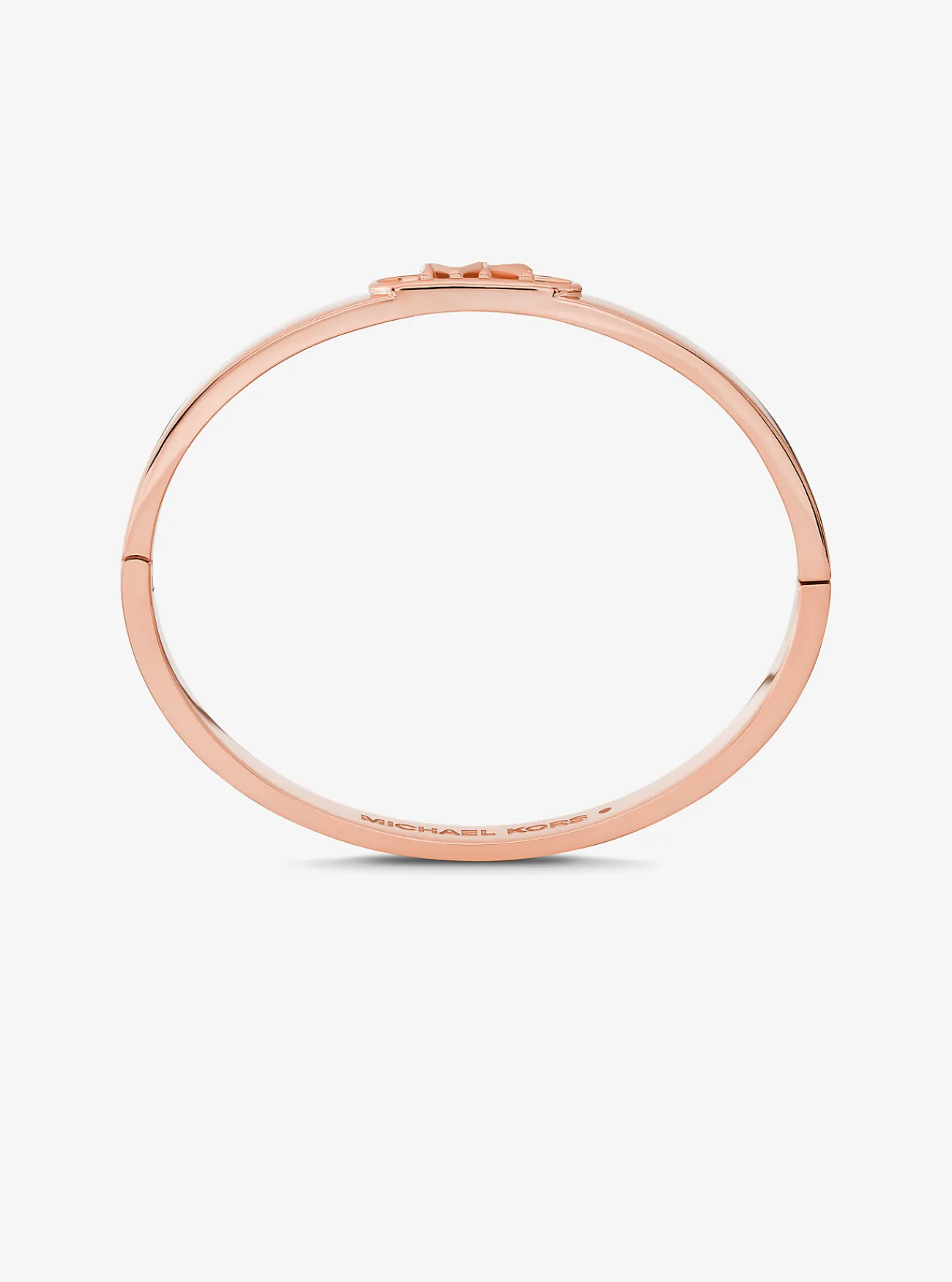 Michael Kors Bangle van messing met een platering met edelmetaal en Empire-logo ROS&Eacute;GOUD Discount