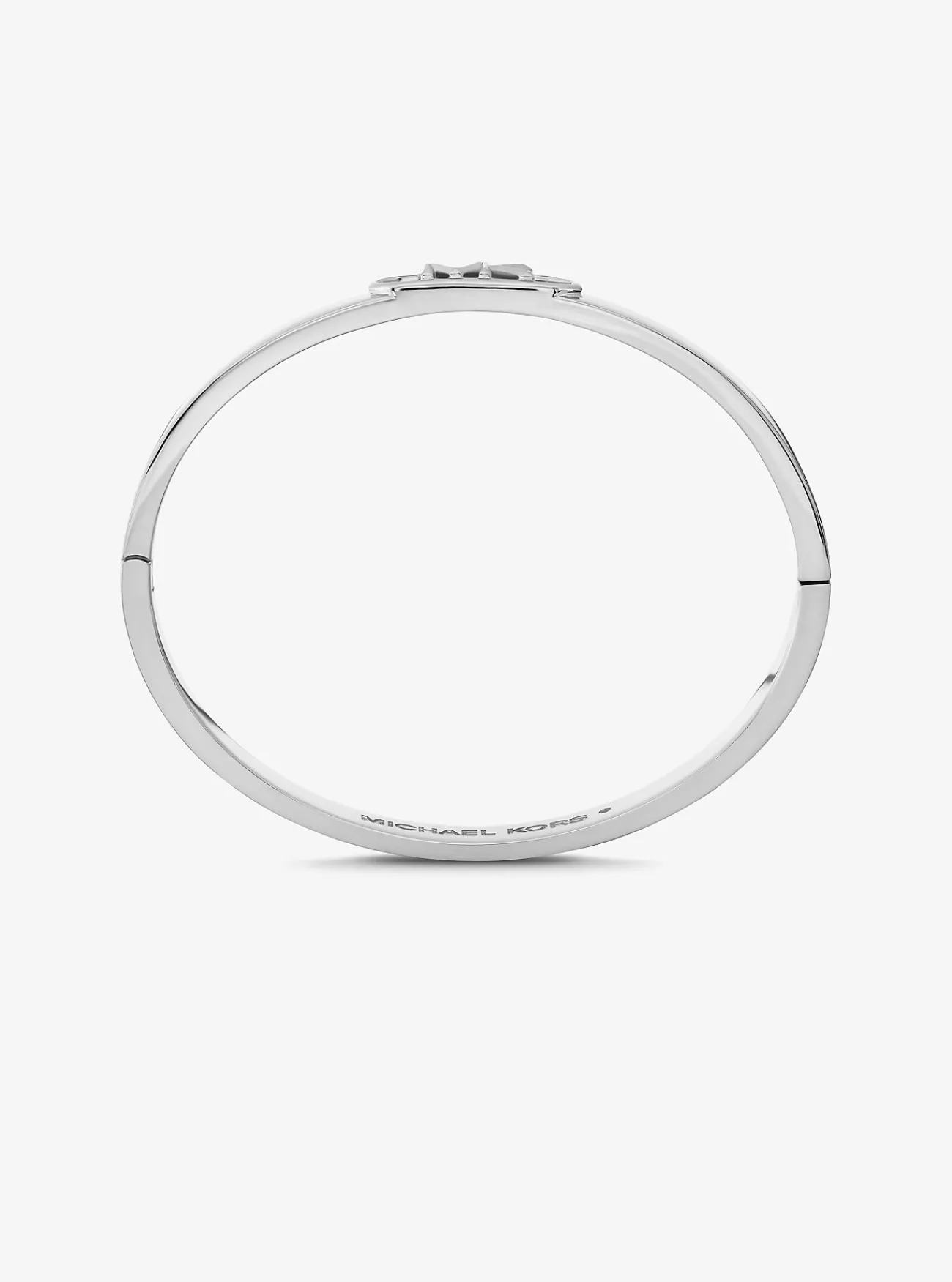 Michael Kors Bangle van messing met een platering met edelmetaal en Empire-logo ZILVER Clearance