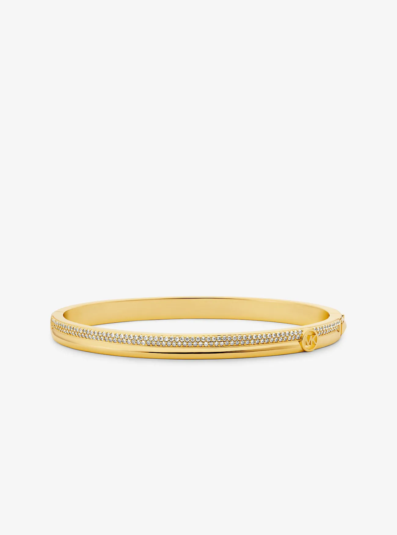Michael Kors Bangle van messing met plating met edelmetaal en siersteentjes New
