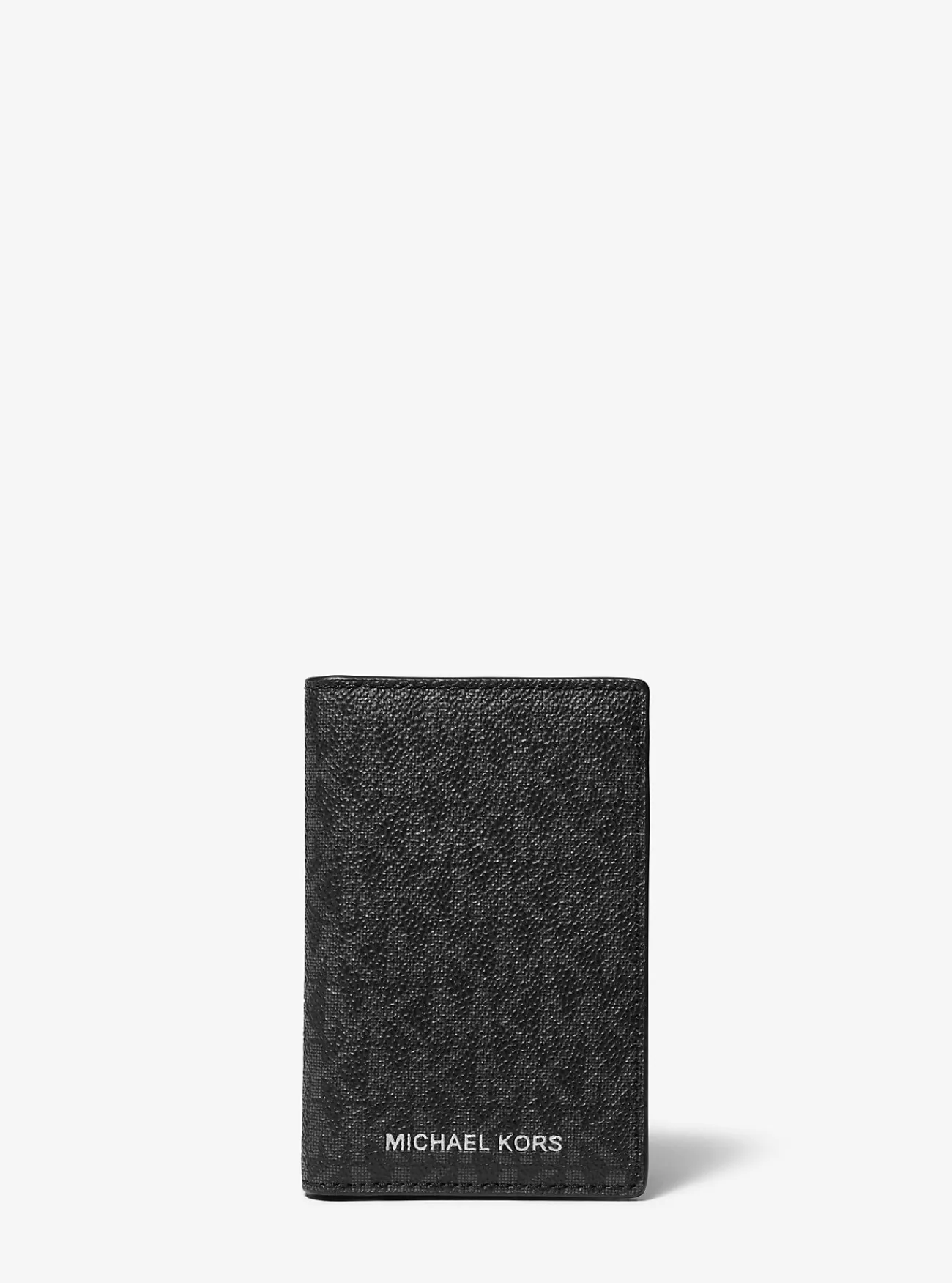 Michael Kors Bi-fold kaarthouder Hudson met logo ZWART Discount