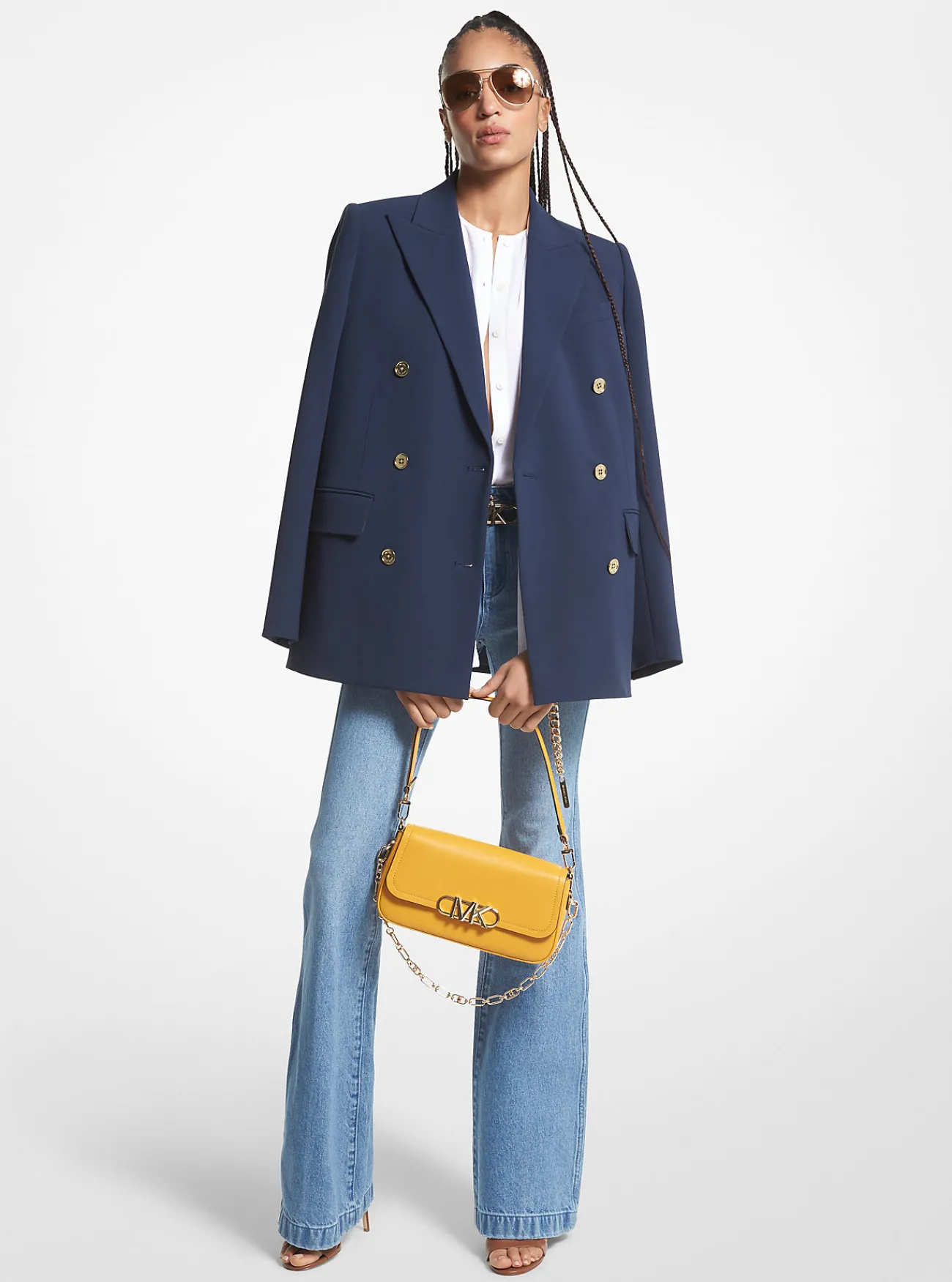 Michael Kors Blazer van cr&ecirc;pe MIDNIGHTBLUE Outlet