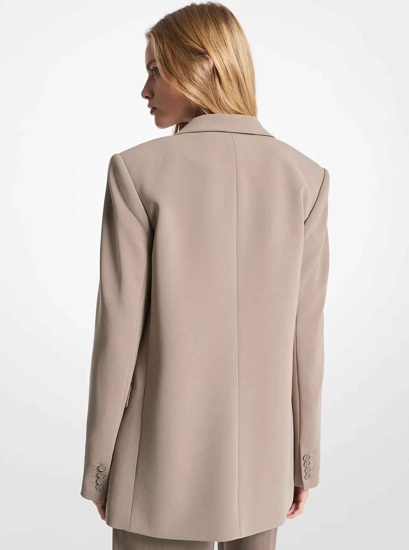 Michael Kors Blazer van cr&ecirc;pe KASTANJE Discount