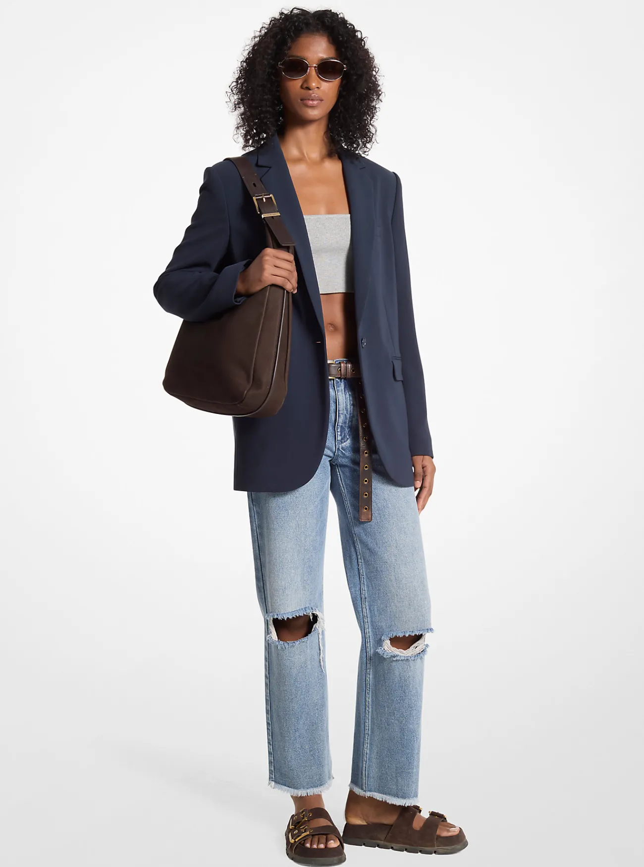 Michael Kors Blazer van cr&ecirc;pe ADMIRAALBLAUW Best