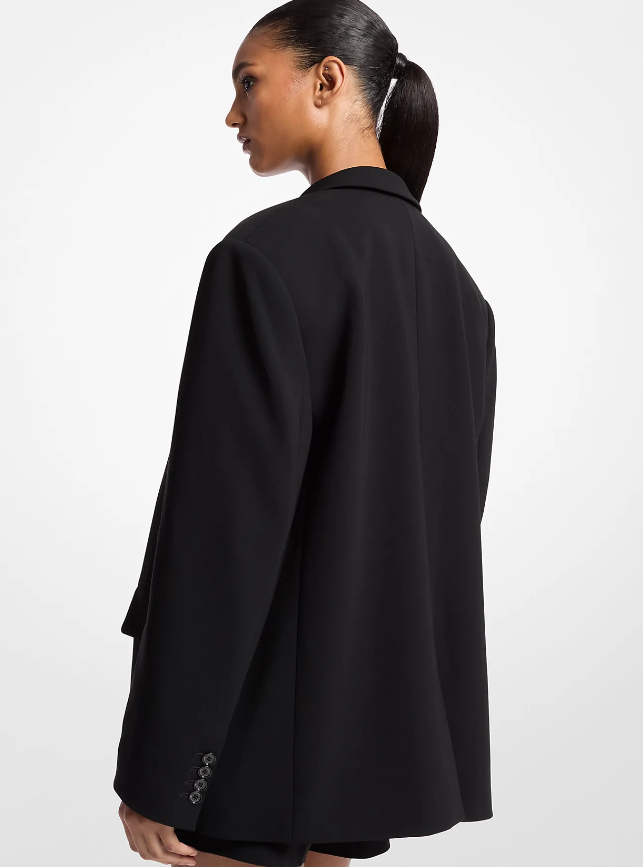 Michael Kors Blazer van cr&ecirc;pe, oversized ZWART Online
