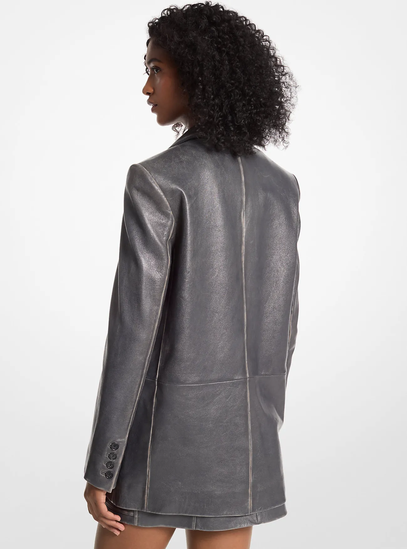 Michael Kors Blazer van gepolijst leer HOUTSKOOL Clearance