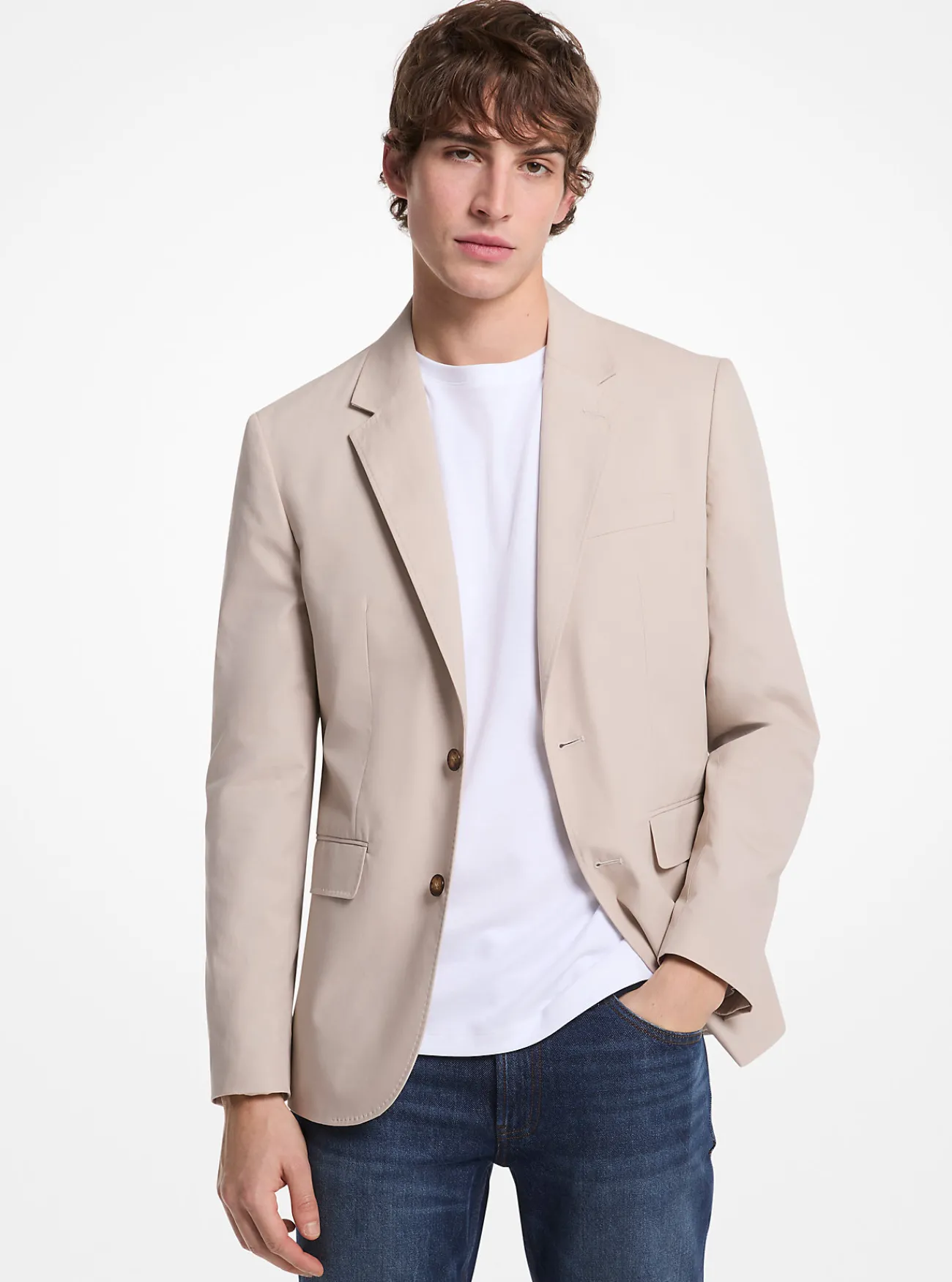 Michael Kors Blazer van katoenpopeline DUIN New