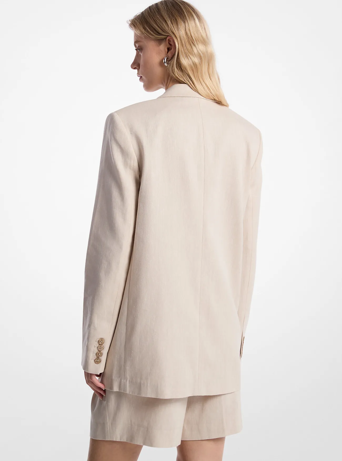 Michael Kors Blazer van keperstof van linnen en katoen DUIN Sale