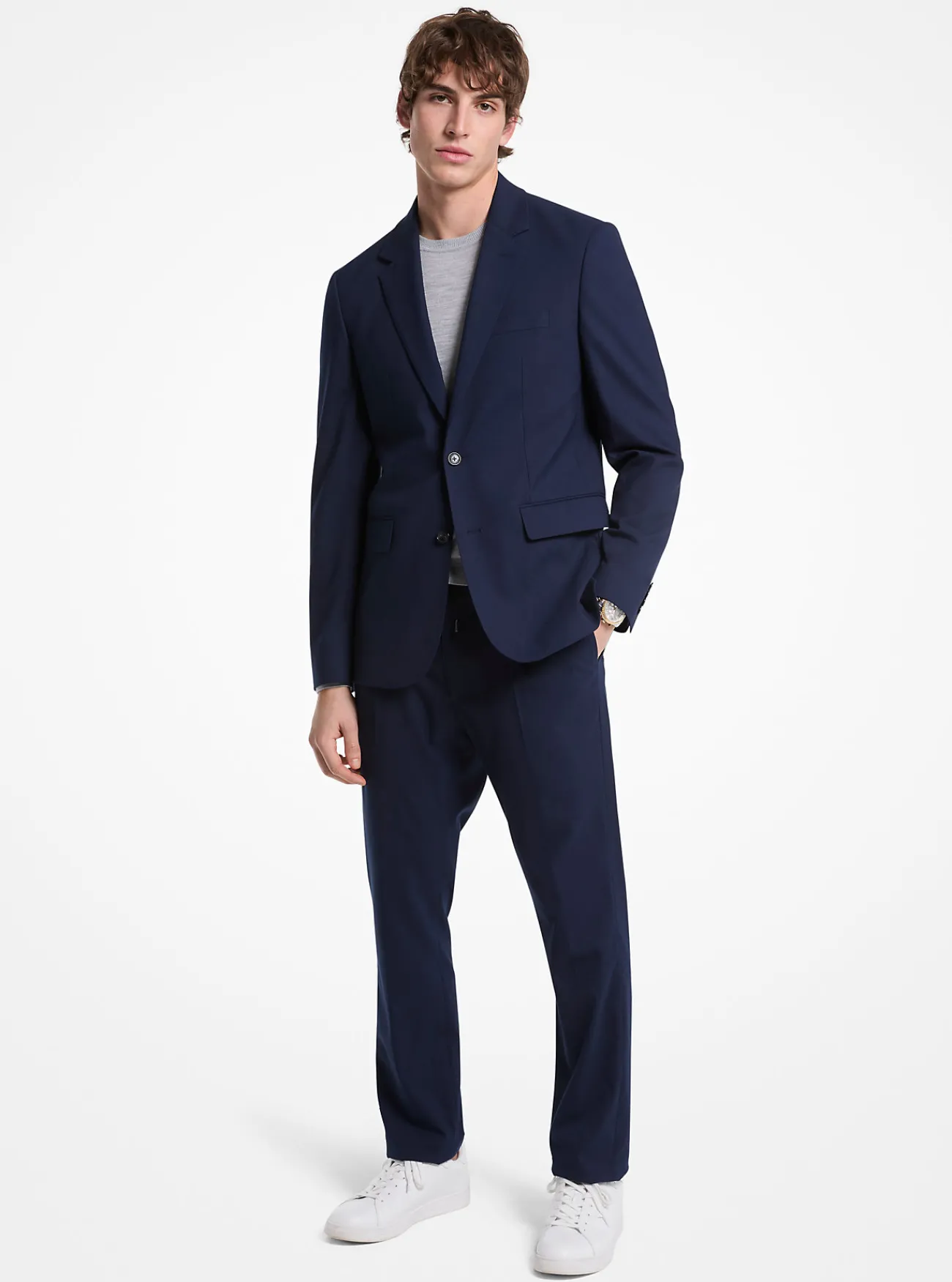 Michael Kors Blazer van technische stof met stretch MIDDERNACHTSBLAUW Fashion