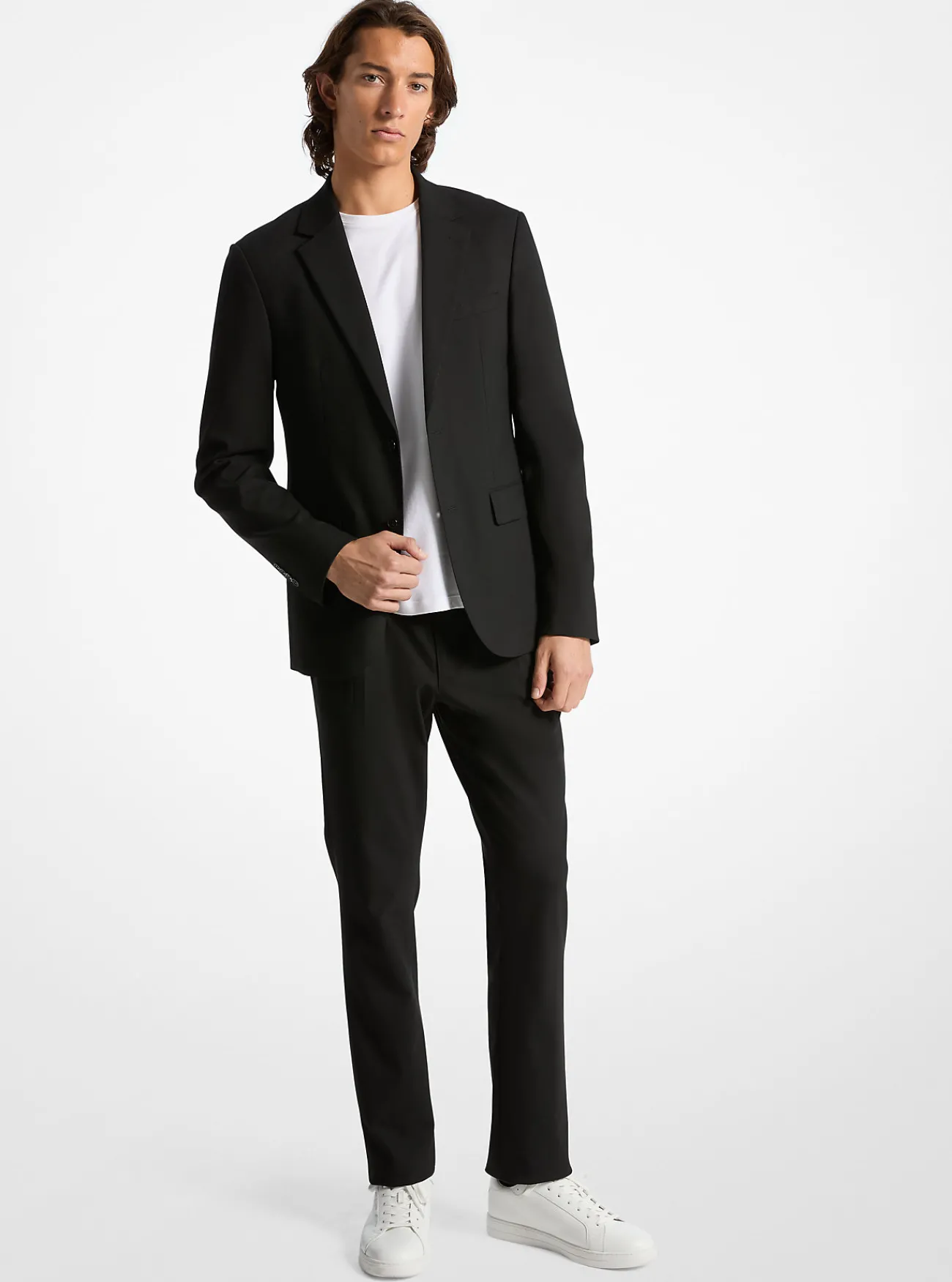 Michael Kors Blazer van technische stof met stretch ZWART Fashion