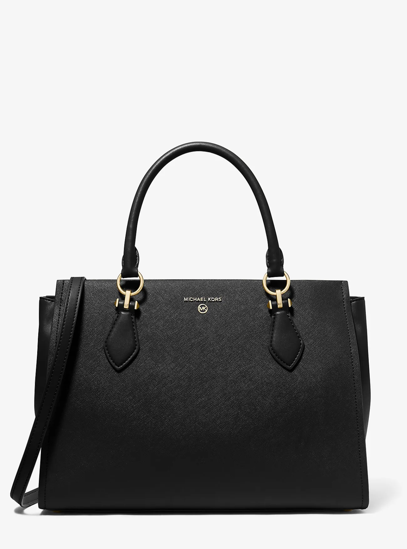 Michael Kors Boekentas Marilyn van saffianoleer, groot ZWART Best