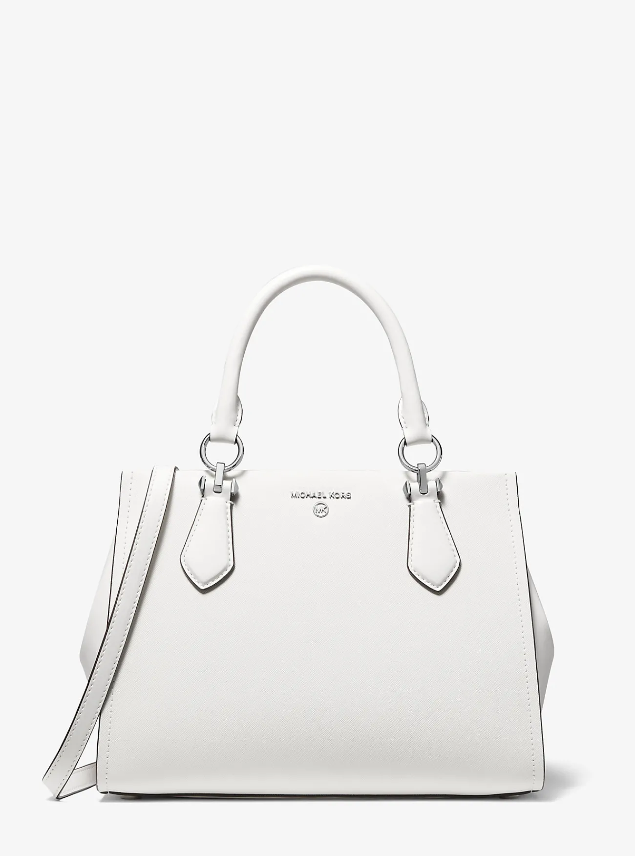 Michael Kors Boekentas Marilyn van saffianoleer, middelgroot OPTISCHWIT Discount
