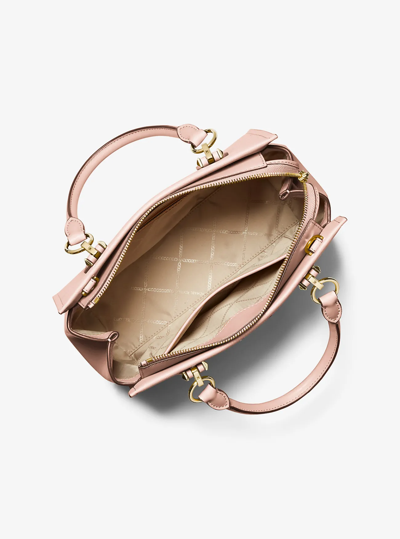 Michael Kors Boekentas Marilyn van saffianoleer, middelgroot ZACHTROZE New