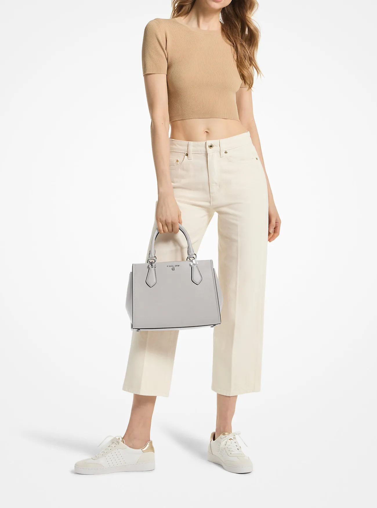 Michael Kors Boekentas Marilyn van saffianoleer, middelgroot Sale