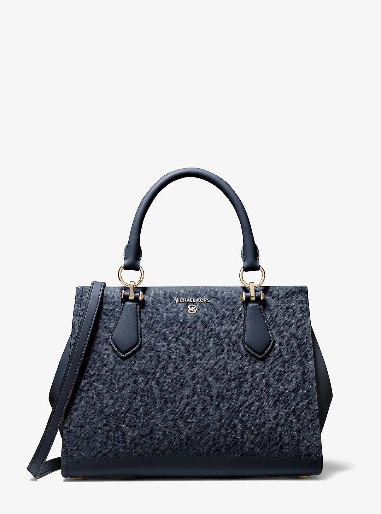 Michael Kors Boekentas Marilyn van saffianoleer, middelgroot MARINEBLAUW New