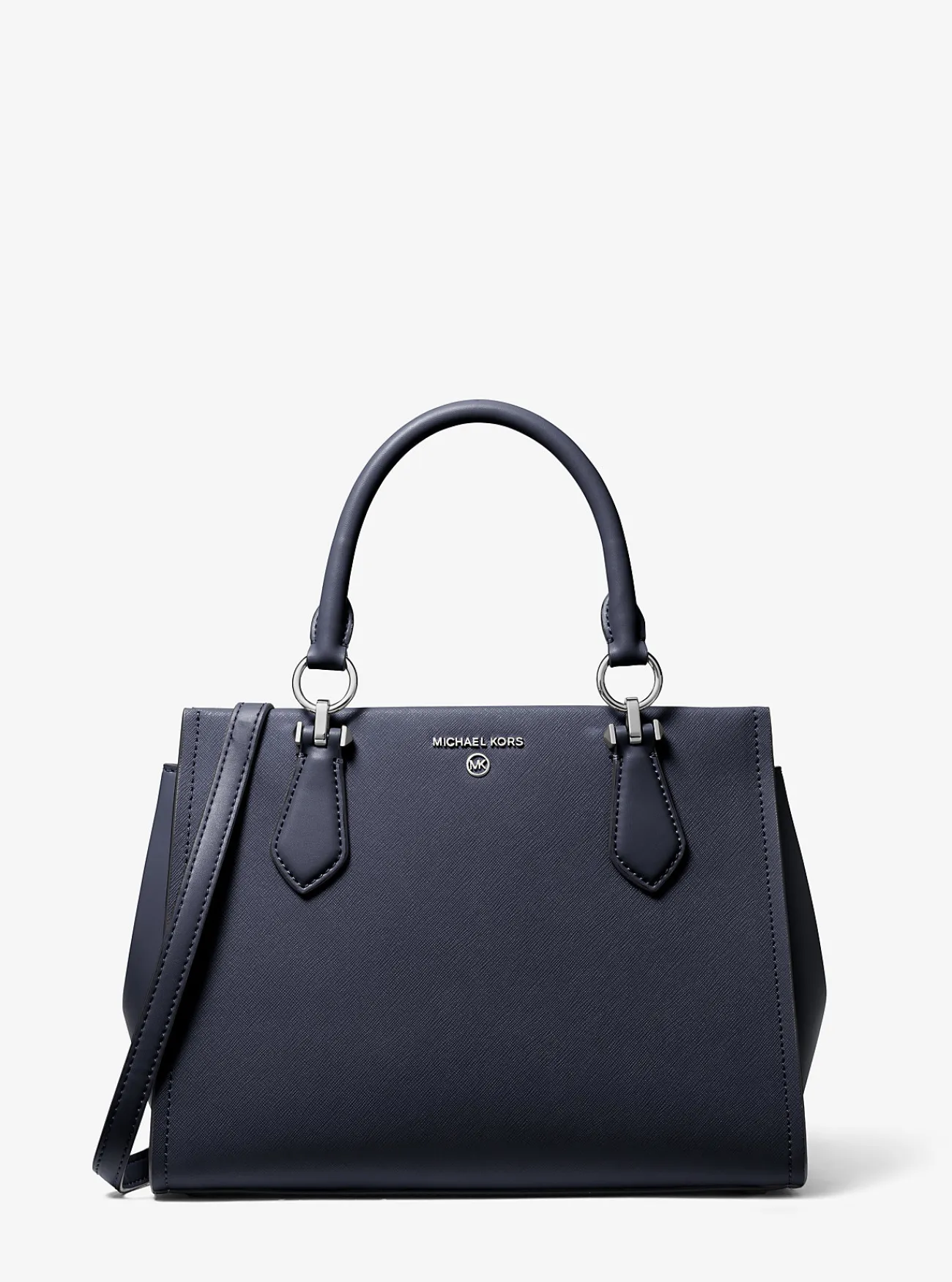 Michael Kors Boekentas Marilyn van saffianoleer, middelgroot MARINEBLAUW Clearance
