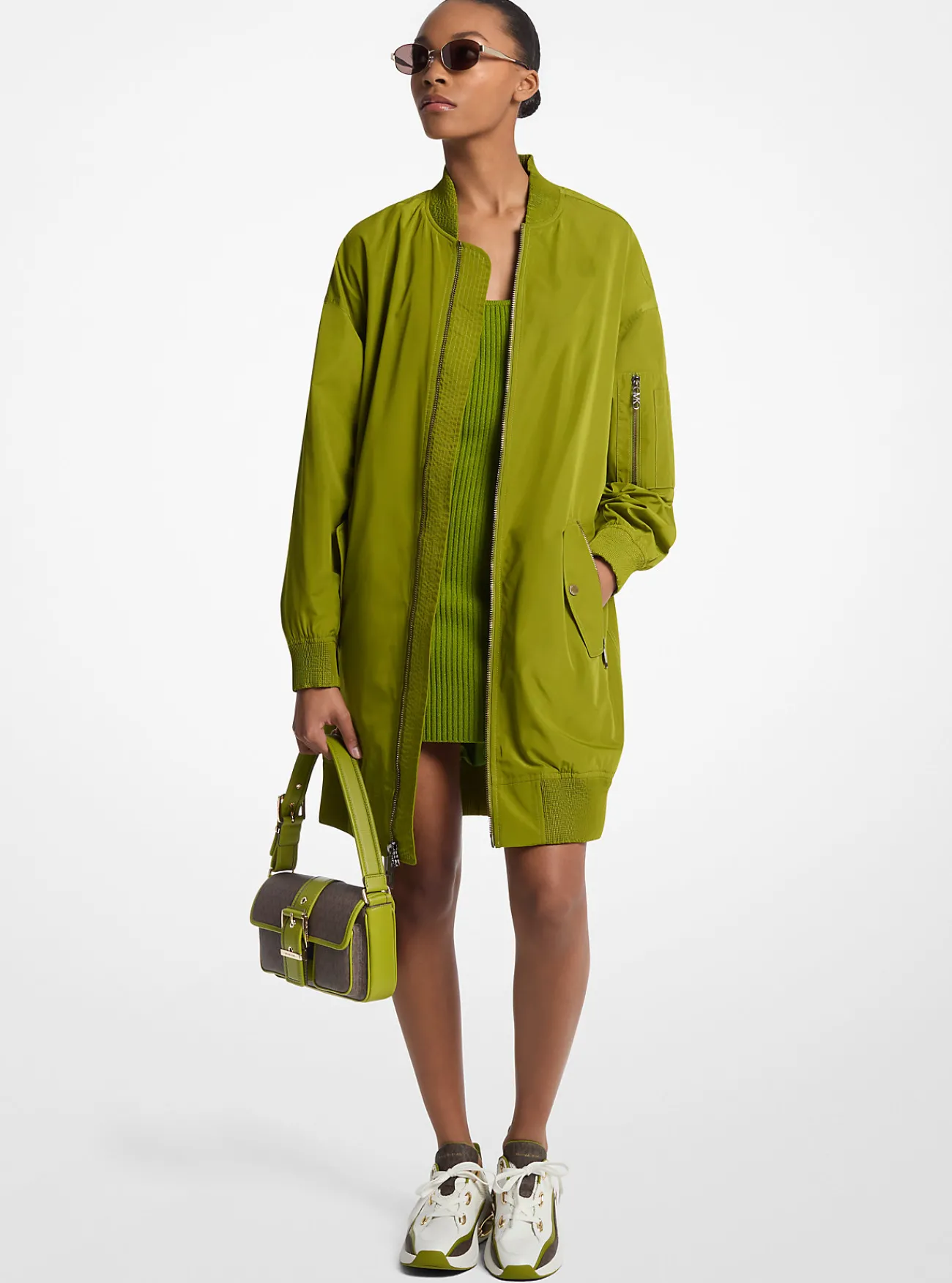 Michael Kors Bomberjack met oversized pasvorm WEIDEGROEN Fashion