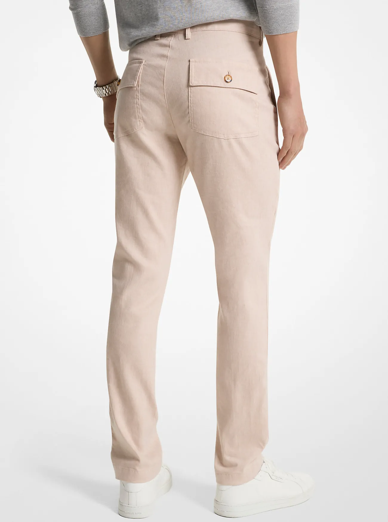 Michael Kors Broek van linnenmix KAKI Online