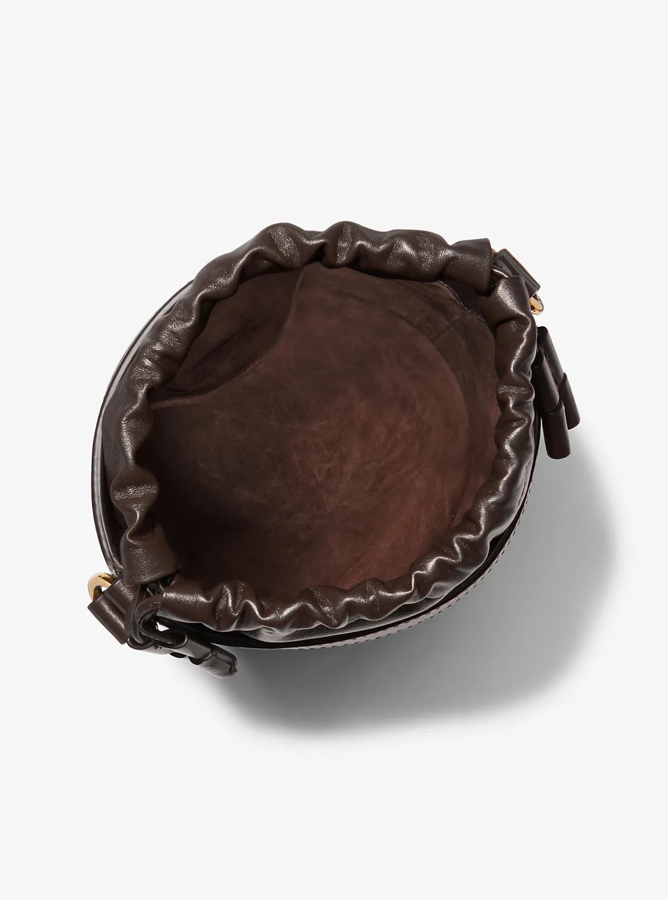 Michael Kors Buideltas Audrey van leer, middelgroot CHOCOLADE Hot