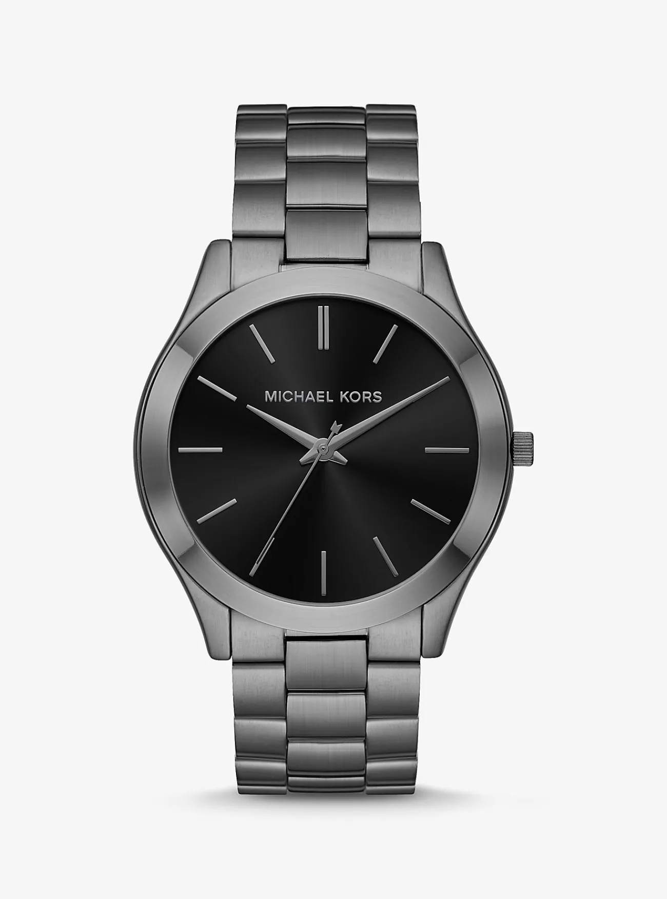 Michael Kors Cadeauset met horloge Slim Runway, oversized en , en portefeuille Jet Set Charm van leer STAALGRIJS Discount