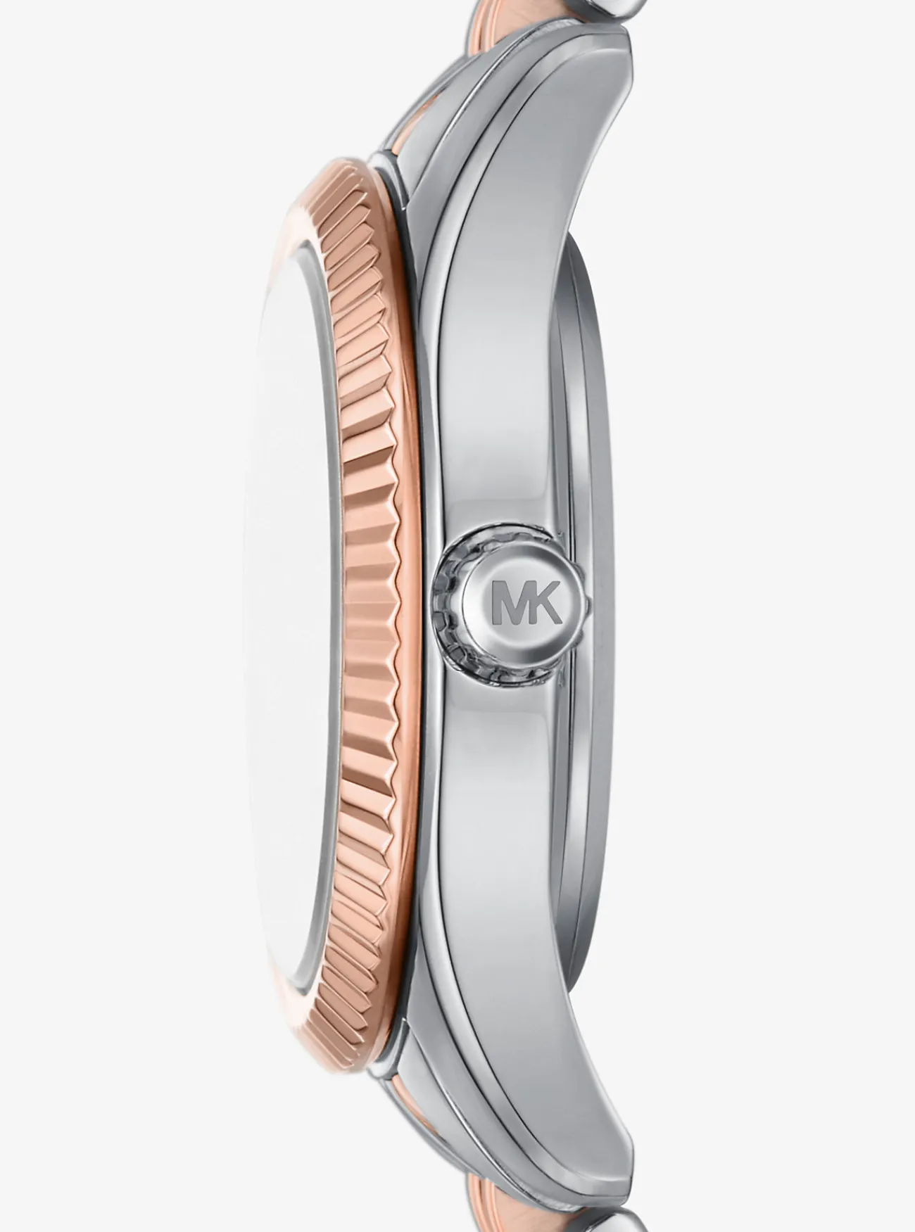 Michael Kors Cadeauset van armbanden met schuifsluiting en horloge Lexington, tweekleurig met siersteentjes ROS&Eacute;GOUD Online