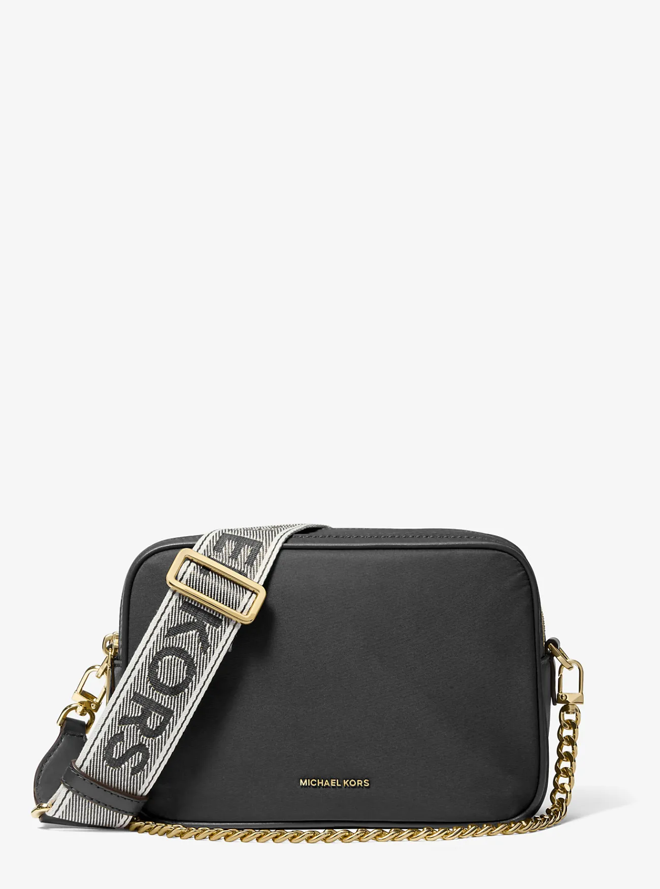 Michael Kors Cameracrossbodytas Bryant van nylon, middelgroot ZWART Online