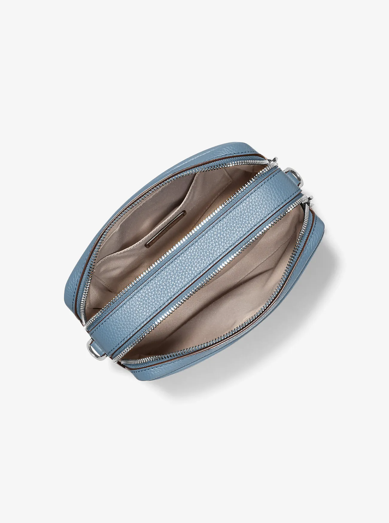 Michael Kors Cameracrossbodytas Bryant van getrommeld leer, middelgroot CHAMBRAY Online