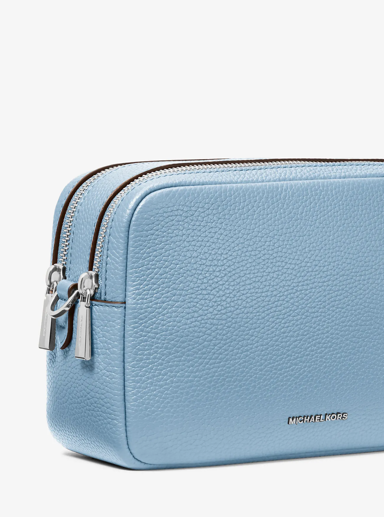Michael Kors Cameracrossbodytas Bryant van getrommeld leer, middelgroot CHAMBRAY Online