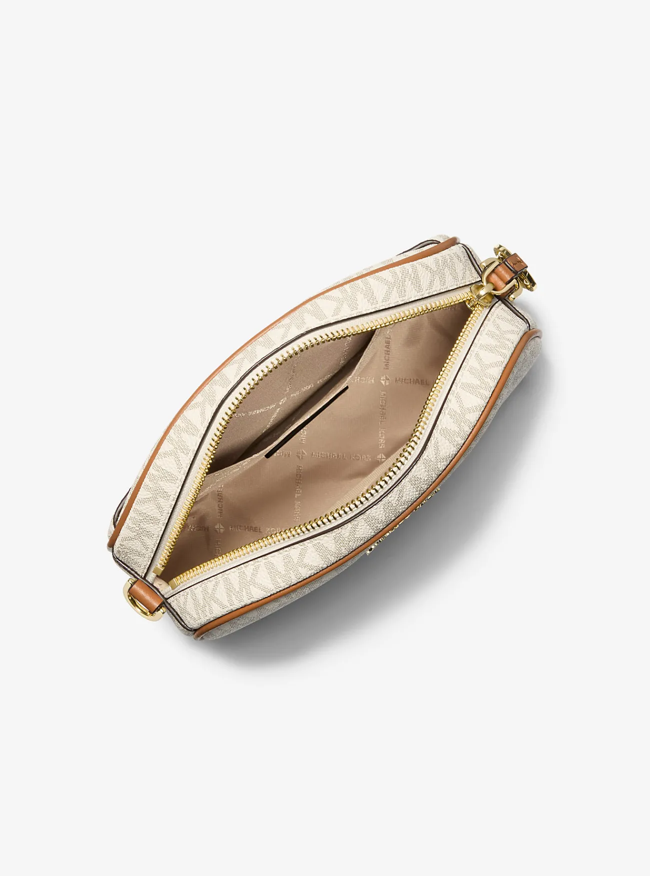 Michael Kors Cameratas Jet Set met logo, aanpasbaar en klein Clearance