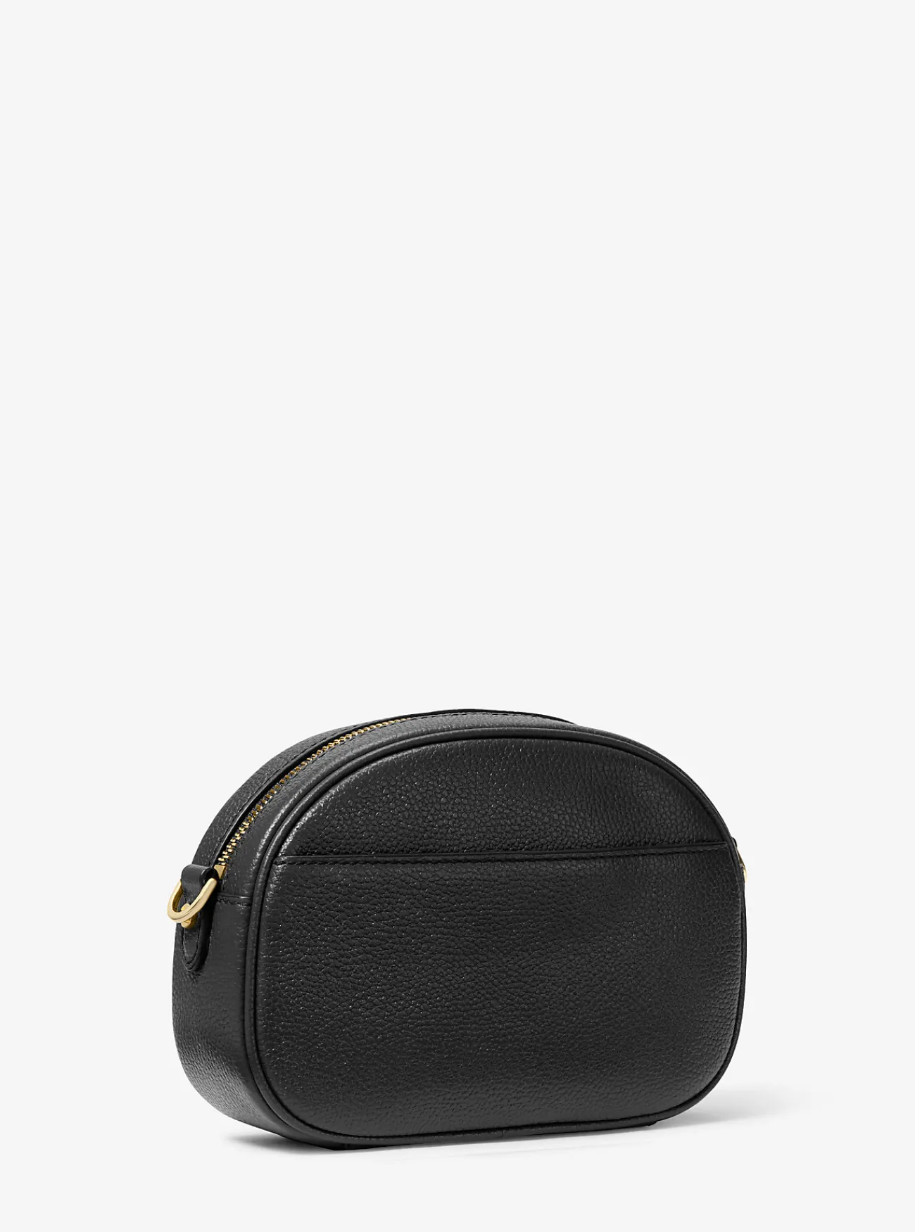 Michael Kors Cameratas Jet Set van getrommeld leer, aanpasbaar en klein ZWART Online