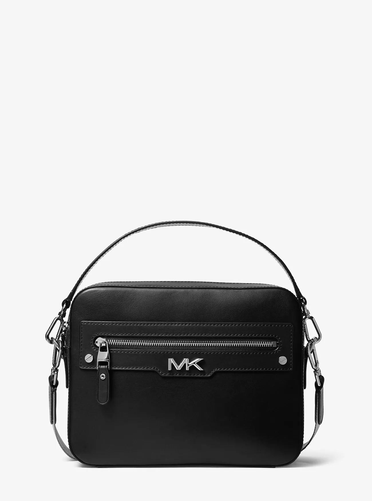 Michael Kors Cameratas Varick van leer ZWART Discount