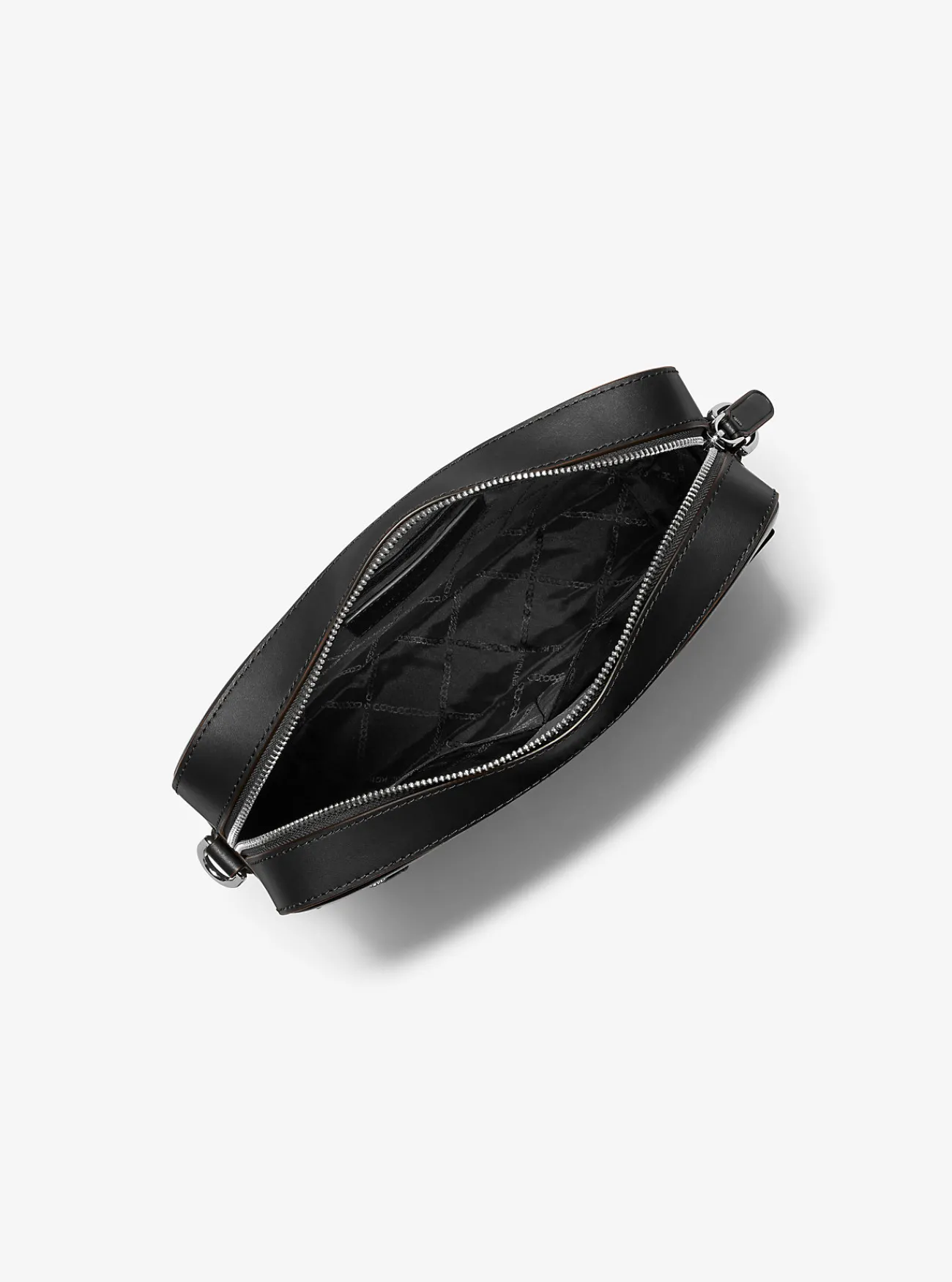 Michael Kors Cameratas Varick van leer ZWART Discount