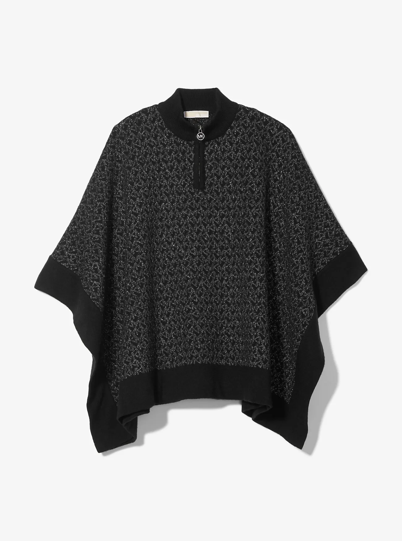 Michael Kors Cape van metallic breisel met logo ZWART New