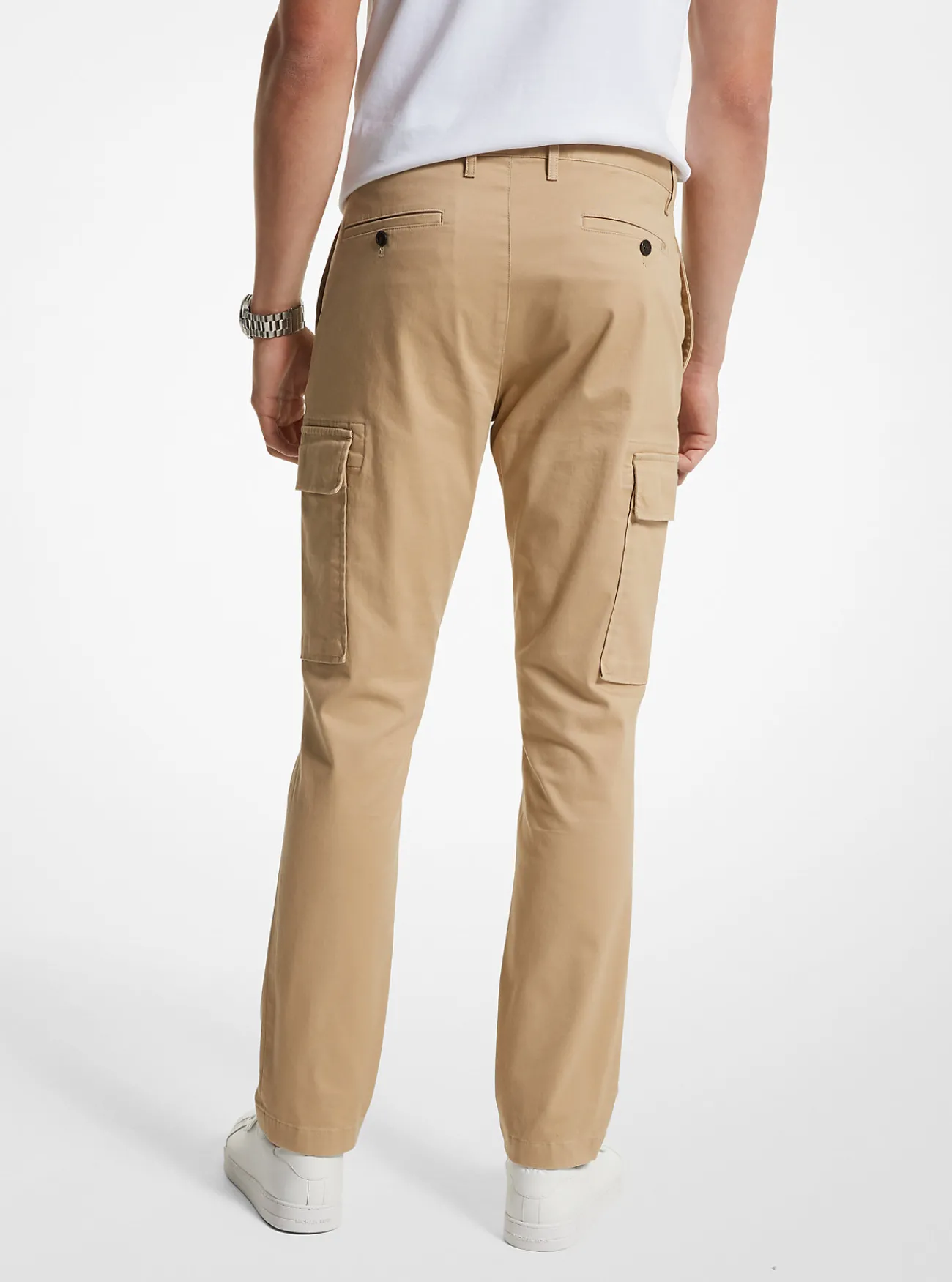 Michael Kors Cargobroek van biologisch katoen met stretch KAKI Sale