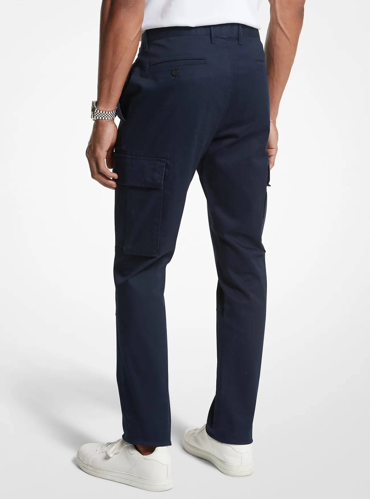 Michael Kors Cargobroek van biologisch katoen met stretch MIDDERNACHTSBLAUW Sale